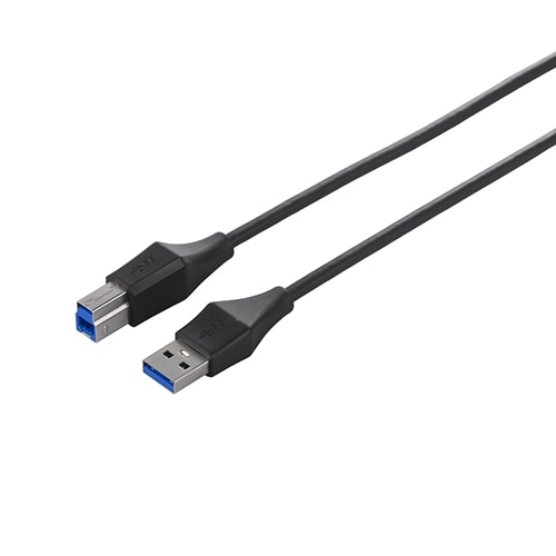 バッファロー ユニバーサルコネクター USB3.0 スリムケーブル (A)オス-(B)オス ブラック 1m BSUABSU310BK 1本
