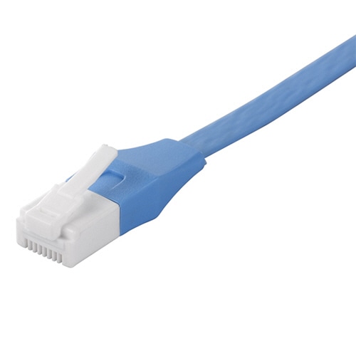 バッファロー ツメの折れないLANケーブル カテゴリー6a ストレート フラットタイプ ブルー 1m BSLS6AFU10BL 1本