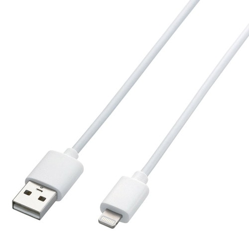 ロジテック Lightningコネクタ対応 充電・データ転送ケーブル Lightningオス-USB(A)オス ホワイト 0.5m LHC-UAL05WH 1本