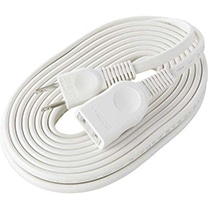 ELPA 延長コード 2Pメス-2Pオス ホワイト 5m LPE-105N(W) 1本