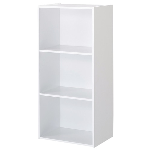 不二貿易 カラーボックス 3段 幅418×奥行290×高さ890mm ホワイト HP-943WH 1台