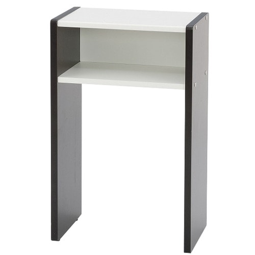 アール・エフ・ヤマカワ 木製テレフォンスタンド 幅500×奥行300×高さ800mm ホワイト×ダーク(木目) SHWA-002D 1台