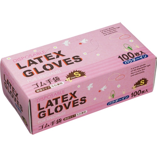 ラテックス手袋 パウダーイン S ENA-T-001 1箱(100枚)