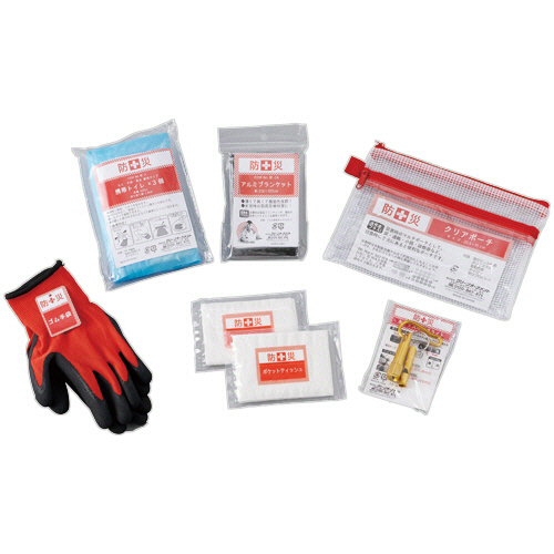 グリーンオーナメント　防災ポーチ　６点セット　１個