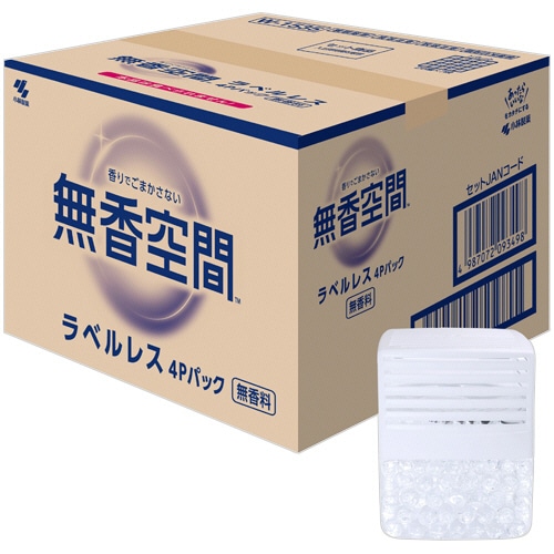 小林製薬 無香空間 ラベルレス 本体 315g 1箱(4個)