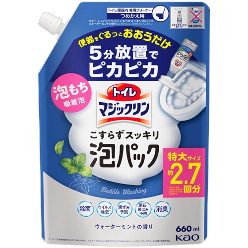 花王　トイレマジックリン　こすらずスッキリ泡パック　ウォーターミントの香り　つめかえ用　６６０ｍＬ　１個