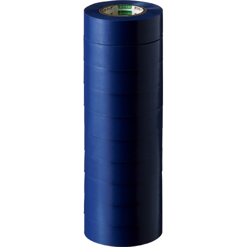 オカモト ビニールテープ No.470 19mm×10m 青 No.470-19x10 アオ 1パック(10巻)