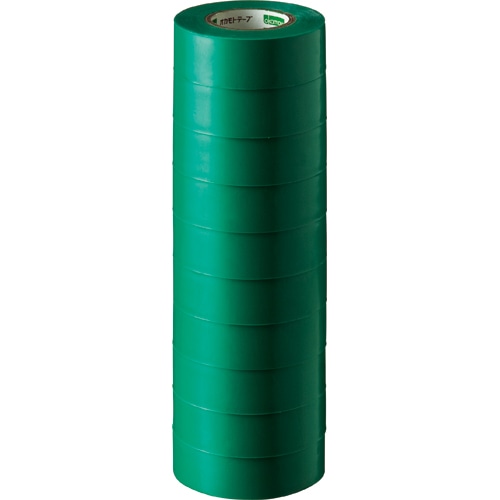 オカモト ビニールテープ No.470 19mm×10m 緑 No.470-19x10 ミドリ 1パック(10巻)
