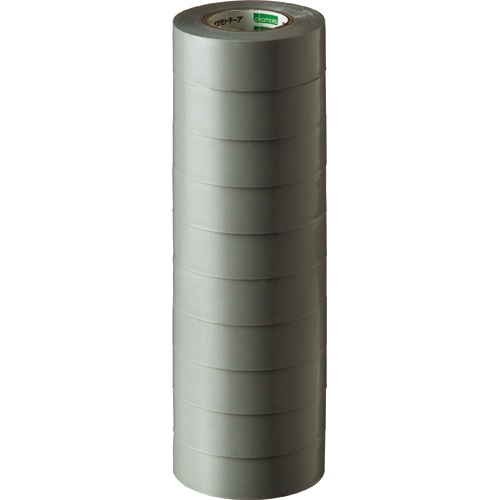 オカモト ビニールテープ No.470 19mm×10m 灰 No.470-19x10 ハイ 1パック(10巻)