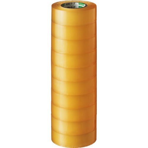 オカモト ビニールテープ No.470 19mm×10m 透明 No.470-19x10 トウメイ 1パック(10巻)