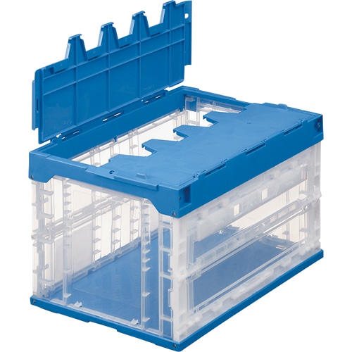 三甲 サンクレット折りたたみコンテナ扉付 50L フタ一体型 556280 1台