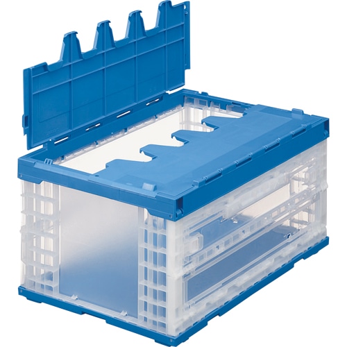 三甲 サンクレット折りたたみコンテナ扉付 75L フタ一体型 557610 1台