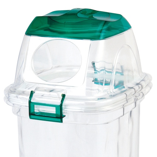 積水テクノ成型 透明エコダスター 共通フタ 楕円グリーン TPFD4G 1個