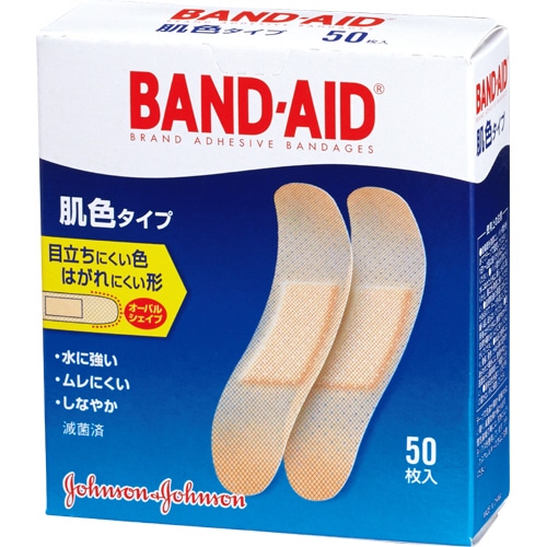 JNTLコンシューマーヘルス バンドエイド 肌色タイプ スタンダードサイズ 1箱(50枚)