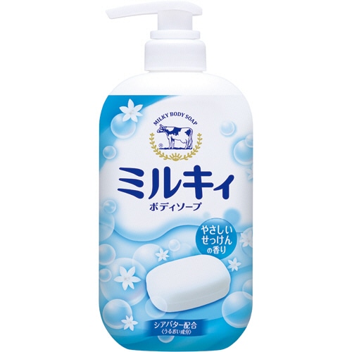 牛乳石鹸共進社 ミルキィボディソープ やさしいせっけんの香り 本体 550ml 1本