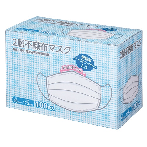 クラフトマン 2層不織布マスク S-011 1箱(100枚)