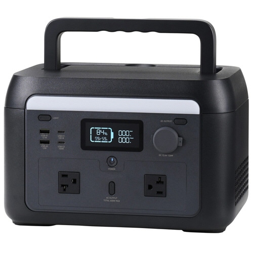 エレコム ポータブル電源 500P 512Wh AC出力600W ブラック DE-PS500PBK 1台
