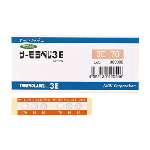 日油技研工業 サーモラベル3E 3点表示 70/80/90度 3E-70 1箱(20枚)