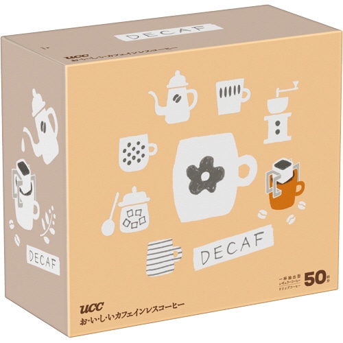 UCC おいしいカフェインレスコーヒー ドリップコーヒー 1箱(50袋)
