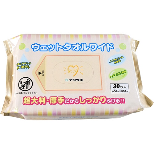 イワツキ ウェットタオルワイド 007-70137 1パック(30枚)