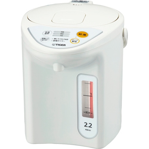 タイガー魔法瓶 マイコン電動ポット 2.2L ホワイト PDR-G221W 1台