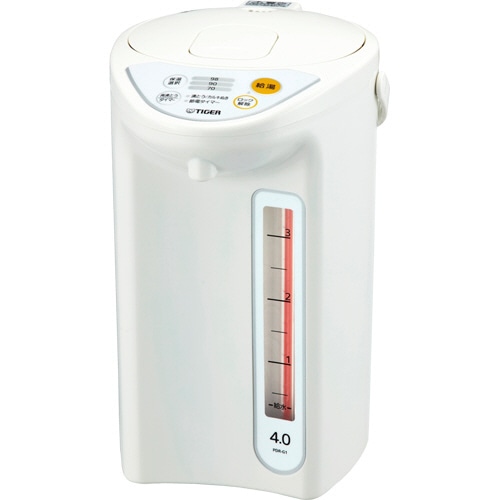タイガー魔法瓶 マイコン電動ポット 4L ホワイト PDR-G401W 1台