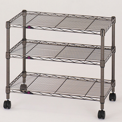 ドウシシャ　ルミナス　ブラックシリーズ　フリーラック　３段　６０Ｗ　ＢＮ５１６０－３　１台