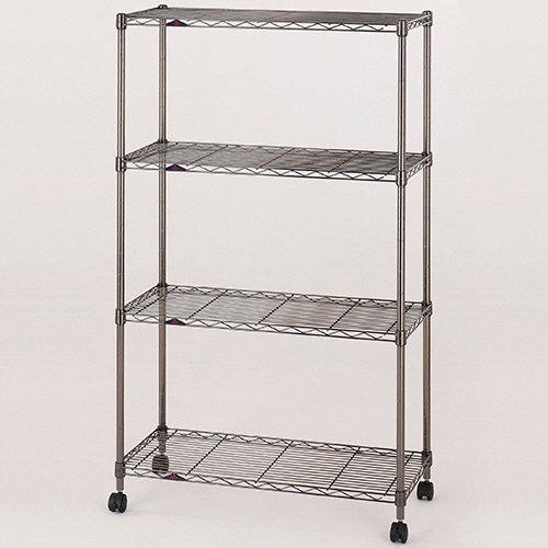 ドウシシャ　ルミナス　ブラックシリーズ　フリーラック　４段　７５Ｗ　ＢＮ１２７５－４　１台