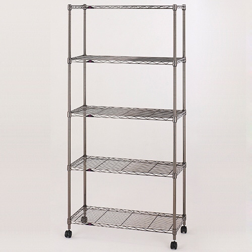 ドウシシャ　ルミナス　ブラックシリーズ　フリーラック　５段　７５Ｗ　ＢＮ１５７５－５　１台