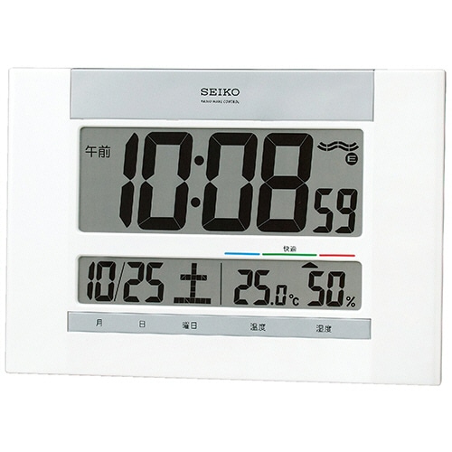 セイコー 快適度表示付 デジタル電波時計 SQ429W 1台