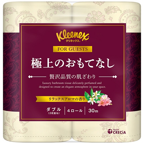 日本製紙クレシア クリネックス 極上のおもてなし ダブル 30m 1パック(4ロール)