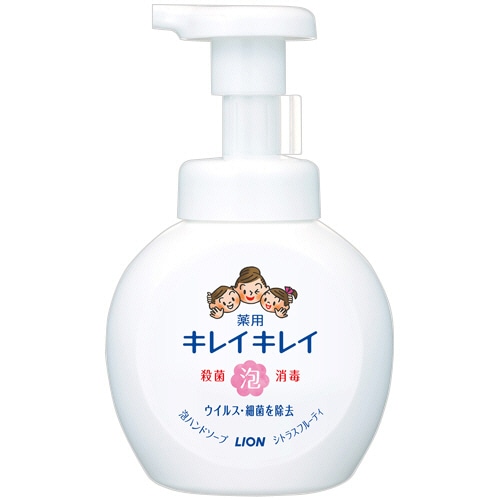 ライオン キレイキレイ 薬用 泡ハンドソープ シトラスフルーティの香り 本体 250mL 1個