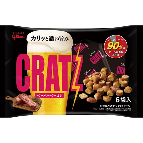 江崎グリコ クラッツ ペッパーベーコン 17g/袋 1セット(6袋)