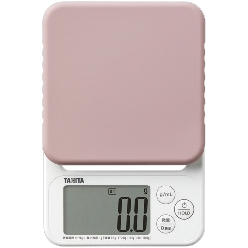 タニタ　デジタルクッキングスケール　２ｋｇ　ピンク　ＫＪ－２２２－ＰＫ　１台