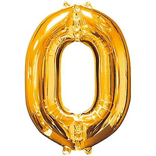 タカラテック　レターバルーン　数字　「０」　ゴールド　０２０３６７０１００　１個
