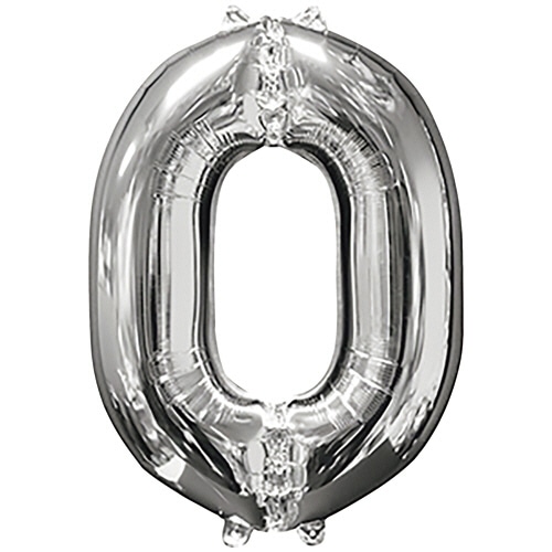 タカラテック　レターバルーン　数字　「０」　シルバー　０２０３６７０２３０　１個