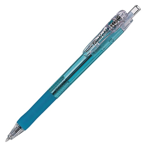 ゼブラ 油性ボールペン タプリクリップ 0.7mm 黒 (軸色:ライトブルー) BN5-LB 1本