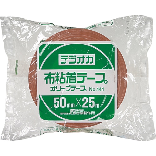 寺岡製作所 オリーブテープ No.141 50mm×25m 厚み0.37mm クリーム 1巻