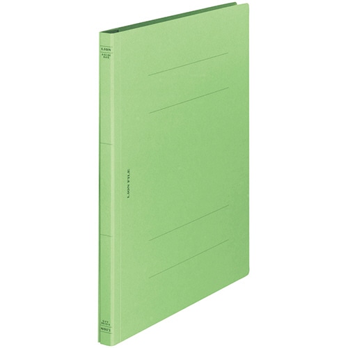 ライオン事務器 フラットファイル(環境) 樹脂押え具 A4タテ 150枚収容 背幅18mm 緑 A-519KA4S 1冊