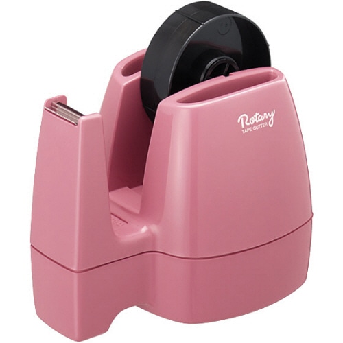 コクヨ テープカッター<ロータリー> W113×D160×H117mm ピンク T-M13P 1台