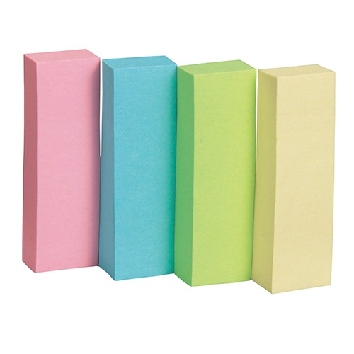 TANOSEE ふせん 50×15mm 4色混色 1パック(20冊)