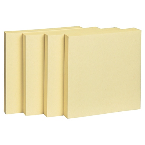 TANOSEE ふせん 75×75mm イエロー 1パック(10冊)