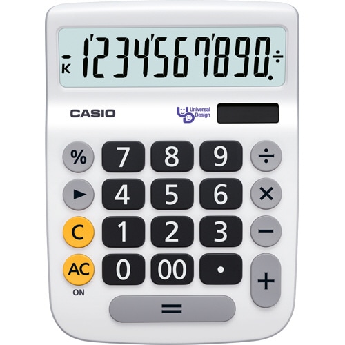 カシオ ユニバーサルデザイン電卓 10桁 デスクタイプ DU-10A-N 1台