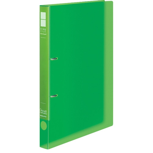 コクヨ リングファイル(スリムスタイル) クリアカラー A4タテ 2穴 180枚収容 リング内径22mm 背幅27mm ライトグリーン フ-URFC420NLG