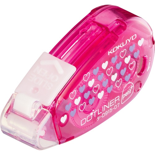 コクヨ テープのり ドットライナープチプラス しっかり貼るタイプ ハート柄 7mm×10m タ-D915-07 1個