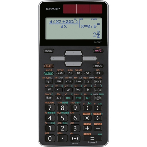 シャープ 関数電卓 ピタゴラス アドバンスモデル 10桁 ハードケース付 EL-520T-X 1台