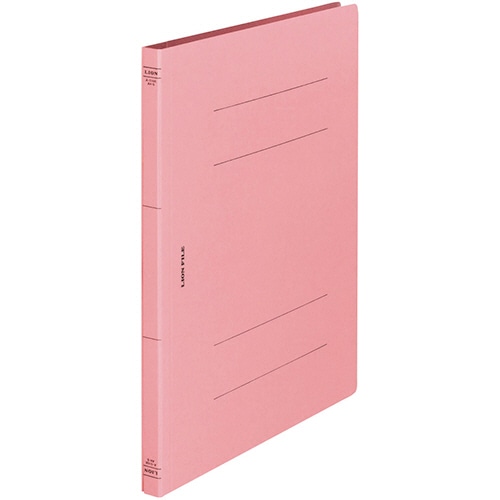 ライオン事務器 フラットファイル(環境) 樹脂押え具 A4タテ 150枚収容 背幅18mm ピンク A-516KA4S 1冊