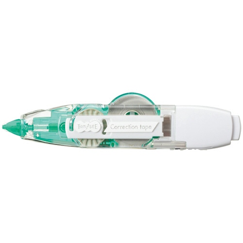 TANOSEE 修正テープ カートリッジタイプ 本体 6.0mm幅×10m 緑 1個
