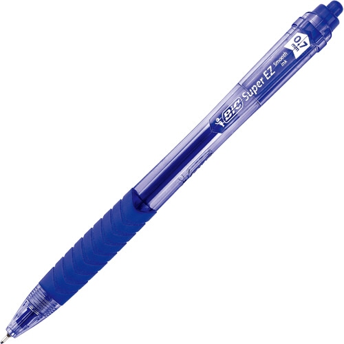 BIC スーパーEZノック 0.7mm 青 SEZRT07BLU 1本