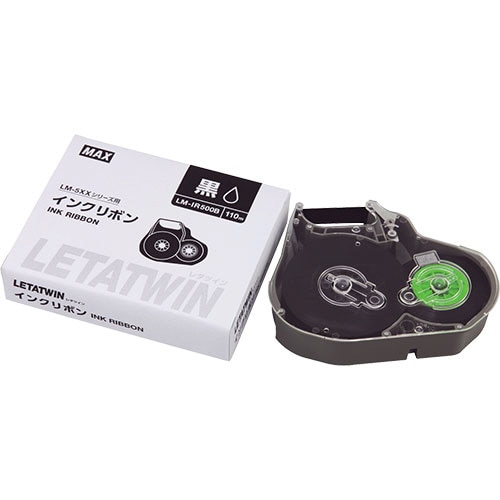 マックス レタツイン インクリボンカセット 110m巻 黒 LM-IR500B 1個